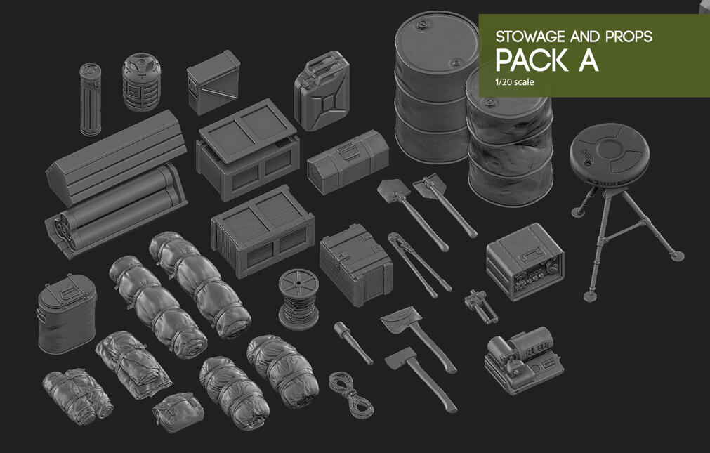 3D printable - Stowage pack A