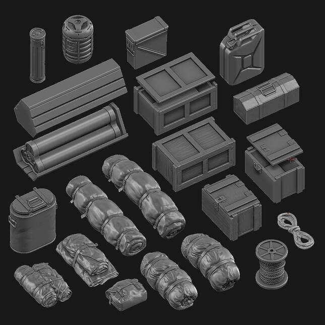 3D printables - Props and stowage pack A